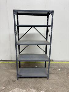 Metal Shelving Unit, 5 Shelves, Gray, Adjustable, 72"x36"x18"