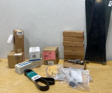 Miscellaneous Unused Cart Parts - Belt - Horn - Light - Pully Assembly- and More