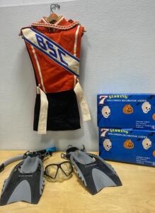 Vintage Band Outfit / Flippers and Goggles/ Halloween Decor