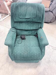 Electric Recliner Chair, Fabric Upholstery, Green, Electric Mechanism