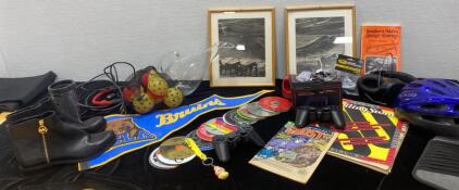 Michael Kors ( Size 8 ) Boots / Game Stick Controller / CDs / Bruins Pendant and so much More