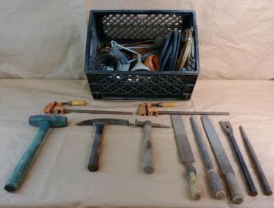 (1) Hand Sledge, (2) Hand Picks, (3) Files & More