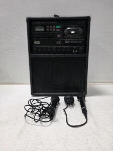 Fleco CD+Graphics Digital Karaoke Machine Model CDG-19 includes 2 Microphones.