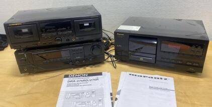 Marantz Double Tape Deck / Denon Receiver / Pioneer CD Player ( All Power On )