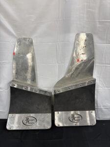 BulletProof Truck Mud Flaps, Aluminum and Rubber, Silver/Black