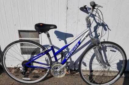 (Blue & Silver) 32" Crossroads Specialized Bike