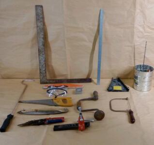 (1) Craftsman Pipe Flaring Tool, (1) Vintage Hand Drill & Assorted Hand Tools