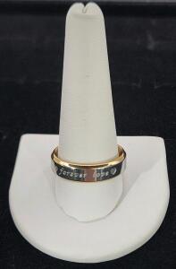 (1) Size 12 Stamped 18KT Engraved Forever Love Ring