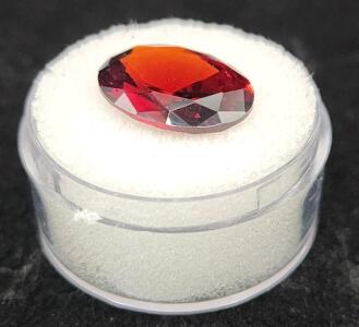 (1) 10.30 Ct. Pigeon Blood Red Ruby VVS Faceted Diamond Cut Gemstone