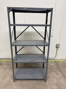Industrial Metal Shelving Unit, 5 Shelves, Gray, Adjustable, 72"x36"x18"