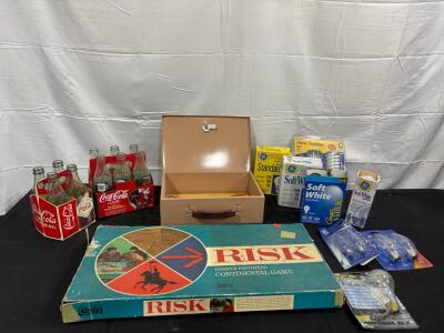 Vintage Coca-Cola Bottles, Safe, & Risk Game