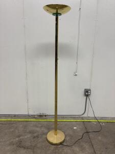 Brass Floor Lamp, Gold, 72-inch Height, 10-inch Base Diameter