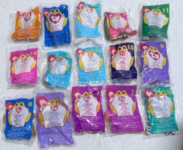 McDonald's Ty Beanie Babies Set, 15 Pieces, Happy Meal Promotion