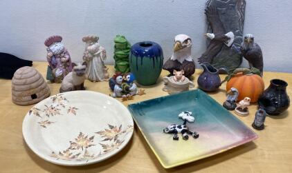 Home Decor with Platters - Eagles / Santa&rsquo;s / Vases and More