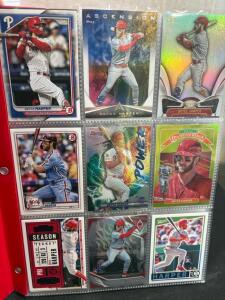 Binder of Phillies HOF/Stars Baseball Cards (100) - Bryce Harper, Mike Schmidt, etc.