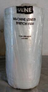 (1) Roll Of Uline S-2204 Machine Length Stretch Film 60 Gauge - 20" X 6,000'