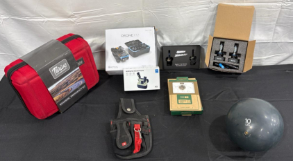 Drone, Wireless Earbuds, & Roadside Emergency Kit