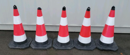 (5) Heavy Duty Traffic Cones