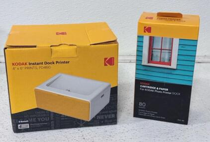 Kodak PD460 Instant Dock Printer, 4"x6" Prints, USB-C/Bluetooth, iOS/Android