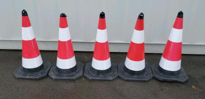 (5) Heavy Duty Traffic Cones