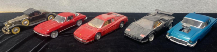 (5) 1/18th Scale Model - Metal Collectable Cars