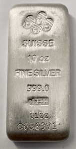 Suisse 10-oz 999.0 Fine Silver Bar