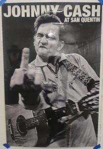 (1) 36"H x 24"W Johnny Cash At San Quentin Laminated Poster