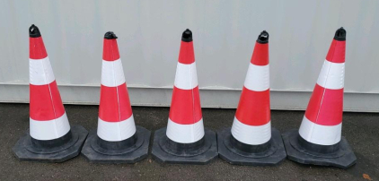 (5) Heavy Duty Traffic Cones