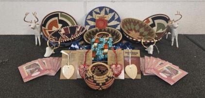 Home Made basket Tote Bags House Or Work decor.