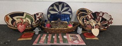 Hand Made Baskets & Home/Office Decore With Cards