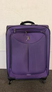 Travelpro Purple 4-Wheel Checked Spinner Luggage, Softside, 27-Inch, Multiple Handles, Lightweight