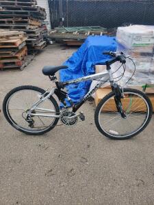 Rhino Rave 26" Dual Suspension Mountain Bike, 18-Speed, Silver/Black, Shimano Drivetrain