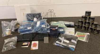 Laser Rangefinder - Automatic Pet Feeder - (10) Lions Mane Supplements- (8) Shirts - Sweater All Unused and More