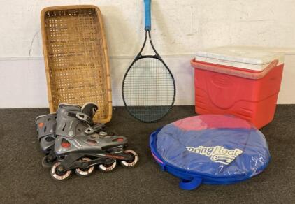 Rollerblades - Adults (Size Unknown) - Prince Tennis Racket- Coleman Cooler and More