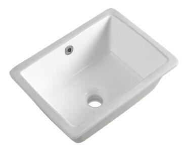 16 Inch Undermount Bathroom Sink Small Rectangle Undermount Sink White Ceramic Under Counter Bathroom Sinks with Overflow (15.70"x11.69")