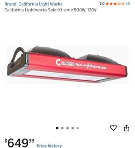 California Lightworks SolarXtreme 500 Full-Spectrum LED Grow Light