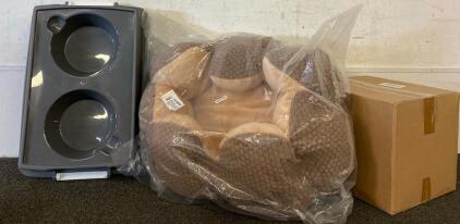 Flower Washable Pet Bed, Core 600S Pet Care Replacement Filter And Pet Food Tote Lid Bowl Holders