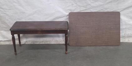 Wooden Table & Wooden Piano Stool