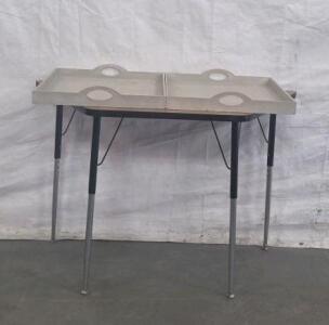 Table & Wooden Food Tray