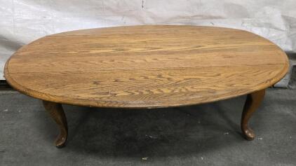 Oak Dropleaf Coffee Table 49" x 34.5" x 16.5"