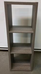 Grey Vertical Cube Storage Shelf L=16" W=13 1/2" H=44"