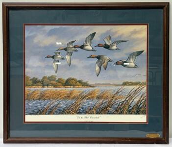 &ldquo;On the Deck Canvasbacks" By John S. Wilson Framed Art