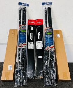 (2) 10Ft Aluminum Outdoor FlagPoles, (2) Oregon Powercut Guide Bars (28"), and (2) Front Right Passenger Side Arm Rest Replacement