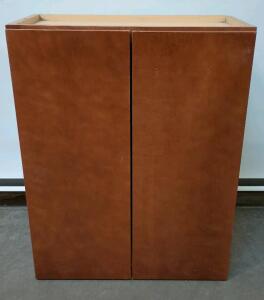 Smaller 2 Door Wooden Wall Mount Cabinet L=24" W=13"H=30"