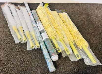 Bulk Lot DocaPole Microfiber Duster, Ceiling Fan Duster, QHY Window Privacy Film 2 Patterns
