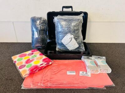 Plastic Storage Box, Fluffy Area Rug, Car Seat Cusion, Cabinet Pulls, Towel, and Non Slip Pet Feeding Silicone Mats