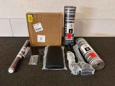 Roll Of Window Privacy Film, Tattoo Armrest Stand, 15.7" Small End Table, and (2) Memory Foam Mats