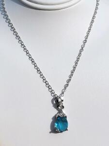 (1) Aquamarine Gemstone Necklace