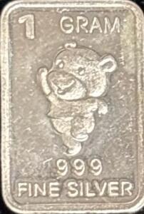 Fractional Art Bullion 1G .999 Fine Silver Bar