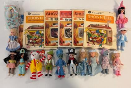 General Electric Show'N Tell Picturesound Story Card Collection + Madame Alexander Dolls Lot